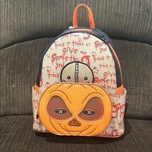 Loungefly Legendary Pictures Trick 'r Treat Sam Pumpkin Mini Backpack. NWT!